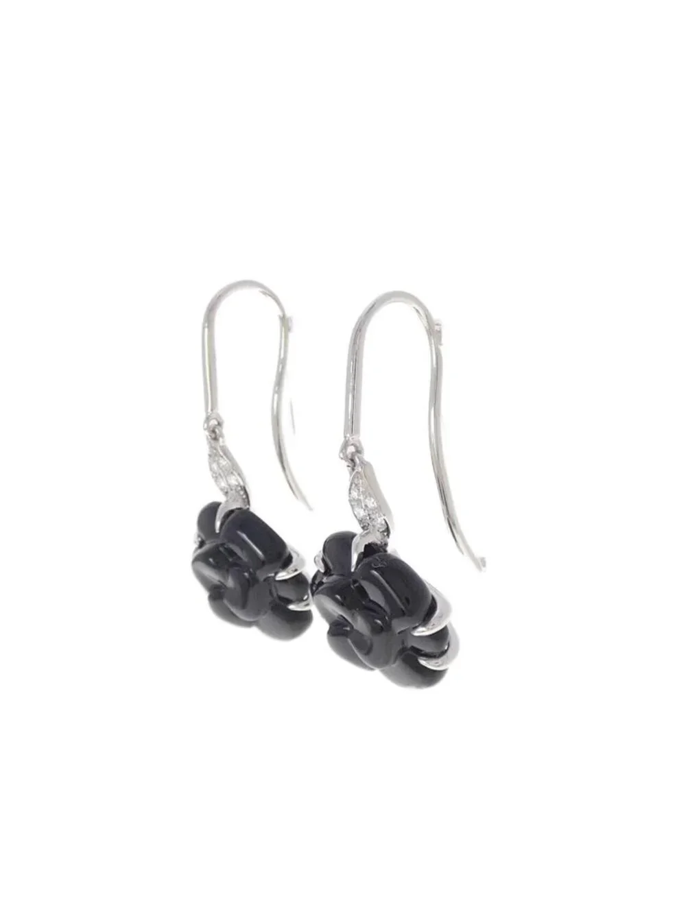 Chanel Camellia Earrings White Gold